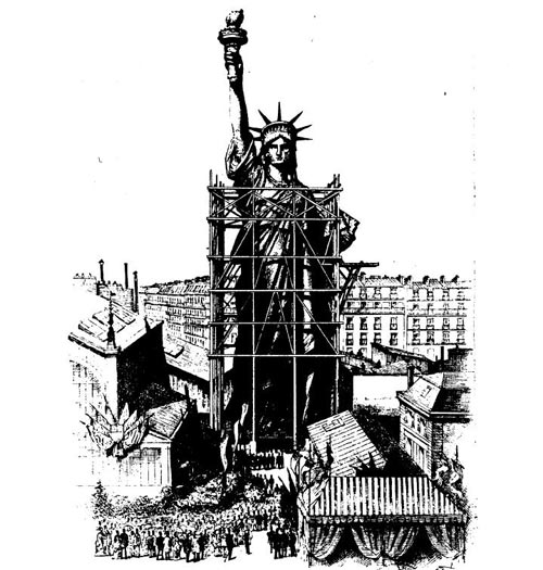 Statue of Liberty Engraving Paris 1884