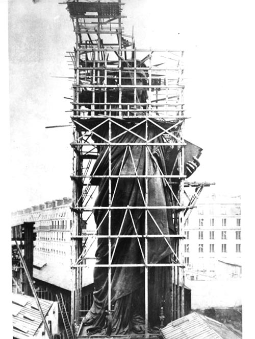 Statue of Liberty first completed in Paris 1883